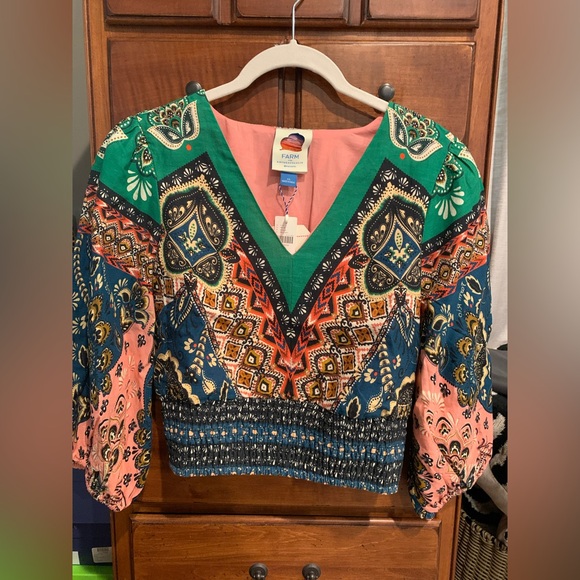 Farm Rio Puff Sleeve Top - Picture 2 of 5